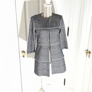 CAbi Women's Black and White Tweed Blazer